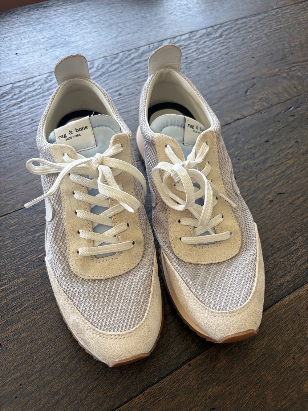 rag & bone “retro” blue and cream Mesh & Suede Sneakers